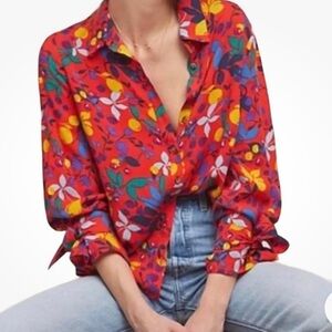 Maeve Anthropologie Blouse Women Size 0 Colorful Blithe Floral Fruit Top
Relax